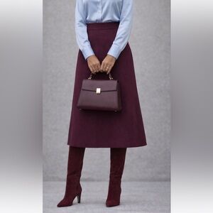 A-Line Midi Sweater Skirt